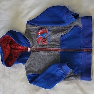 Marvel Spider-Man zip-up hoodie, size 2